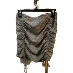 H&M Shiny Silver Mini Skirt